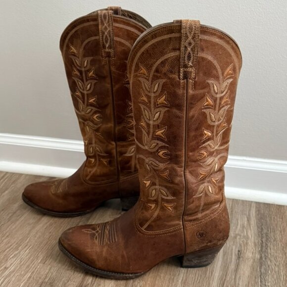 Ariat Brown Desert Holly Western Boots with Embroidery | Size 11B - Picture 4 of 8